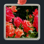 Adorno Metálico Rosas de coral románticos<br><div class="desc">rosa de coral romántico - foto de H cooper</div>