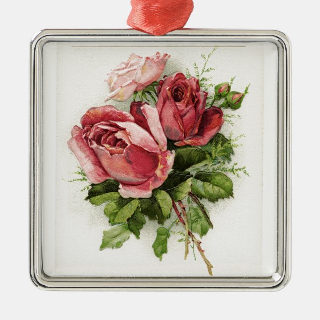 Adorno Metálico Rosas de época de arte de época (Frente)