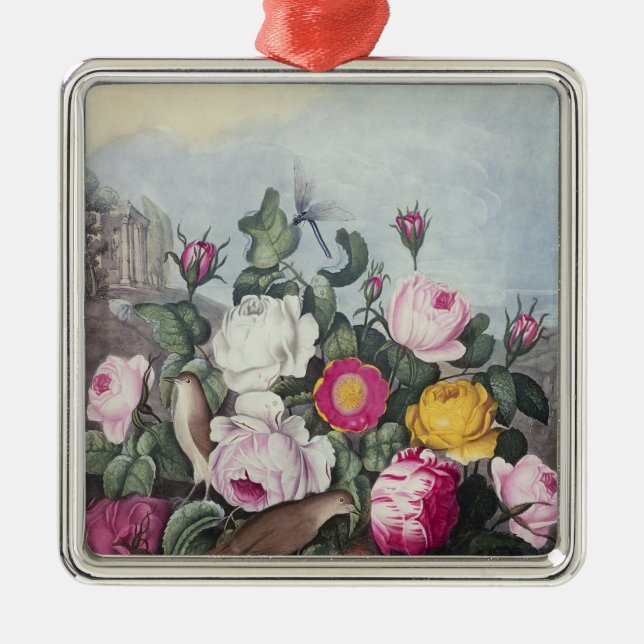 Adorno Metálico Rosas, 'del templo de Flora (Frente)