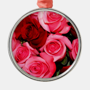 Adorno Metálico Roses, Pink and Red