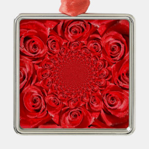 Adorno Metálico Roses Rojos Kaleidoscope: Feliz arte de San Valent