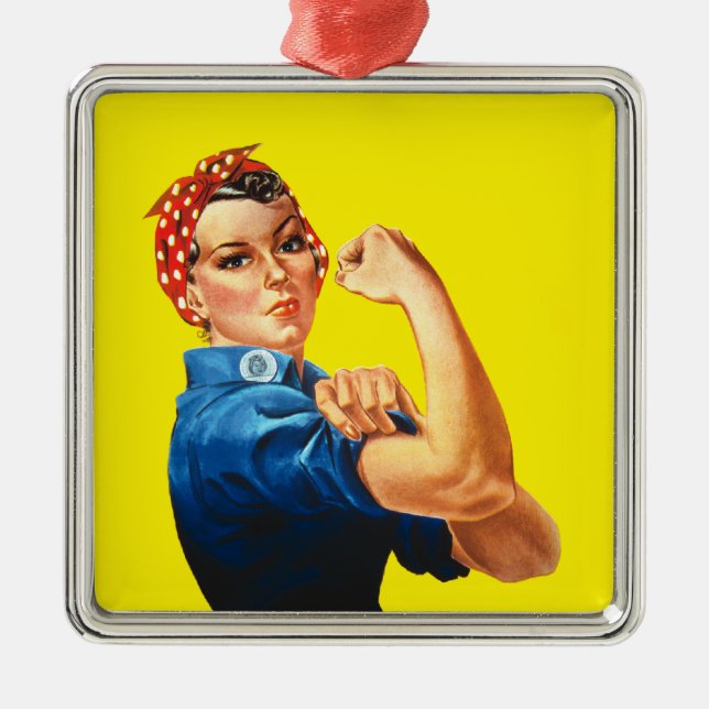 Adorno Metálico Rosie The Riveter (Frente)