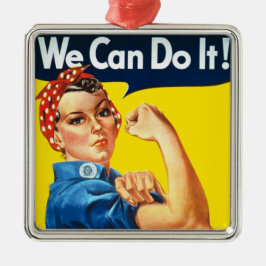 Adorno Metálico Rosie the Riveter (Poster icónico) (¡Podemos hacer