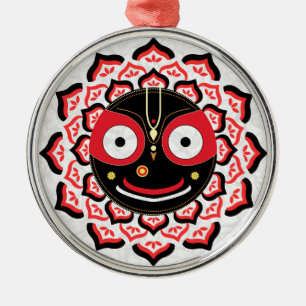 Adorno Metálico Rostro de Lord Jagannath Chakra Deidad Hindú