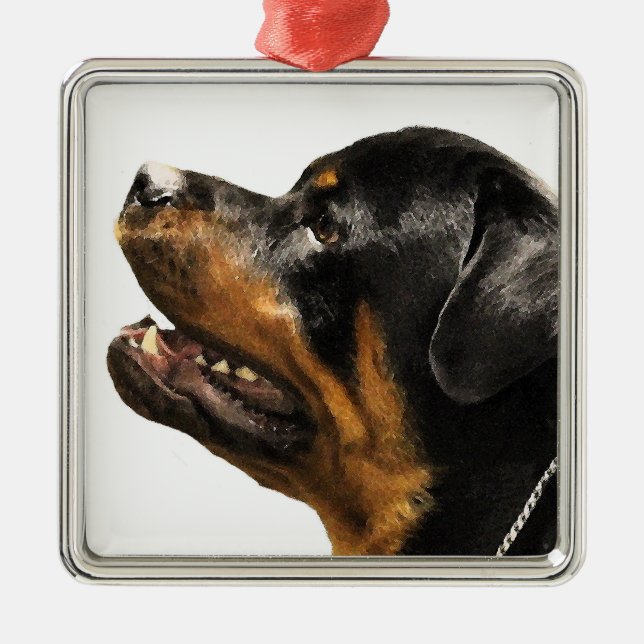 Adorno Metálico Rottweiler (Frente)
