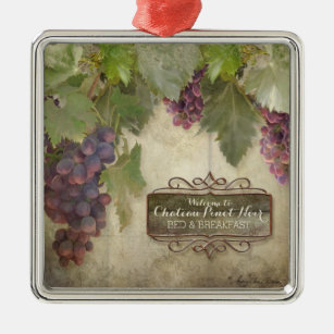Adorno Metálico Rótulo de vino de otoño rústico personalizado