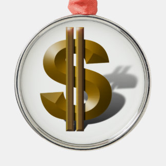 Adorno Metálico Rótulo del dólar dorado