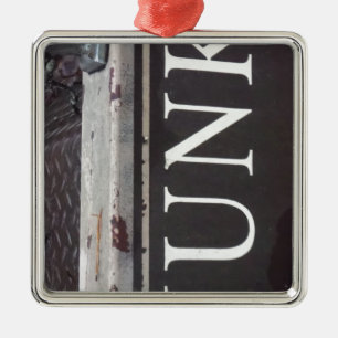 Adorno Metálico Rótulo JUNK de vintage Tow