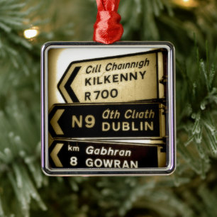 Adorno Metálico Rótulos de Irlanda Roadside