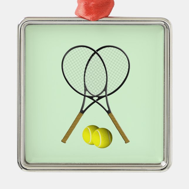 Adorno Metálico Rótulos de tenis verdes (Frente)