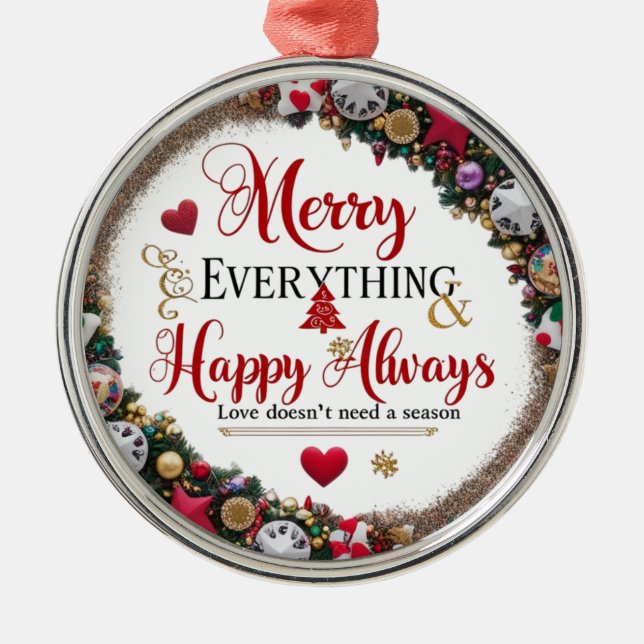 Adorno Metálico Round Ornament – Luxury Christmas Decoration (Frente)