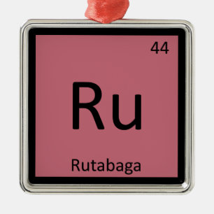 Adorno Metálico Ru - Rutabaga Vegetable Chemistry Periodic Table