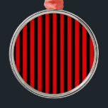 Adorno Metálico Ruby Black<br><div class="desc">Ruby Black es un diseño simple de rayas negras y rojas que se adaptan a todas las ocasiones y objetos. Esta imagen está disponible en una variedad de otros productos,  sólo tienes que hacer clic en el enlace debajo de la foto cerca de 'Acerca de este diseño'.</div>