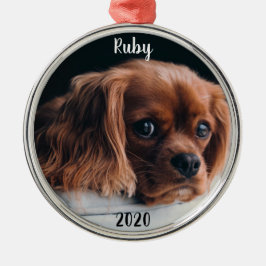 Adorno Metálico Ruby Cavalier Personalizado King Charles Spaniel
