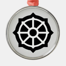 Adorno Metálico Rueda de Dharma (Budismo, hinduismo)