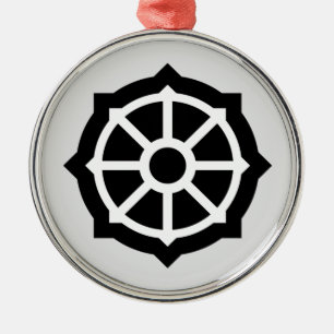 Adorno Metálico Rueda de Dharma (Budismo, hinduismo)