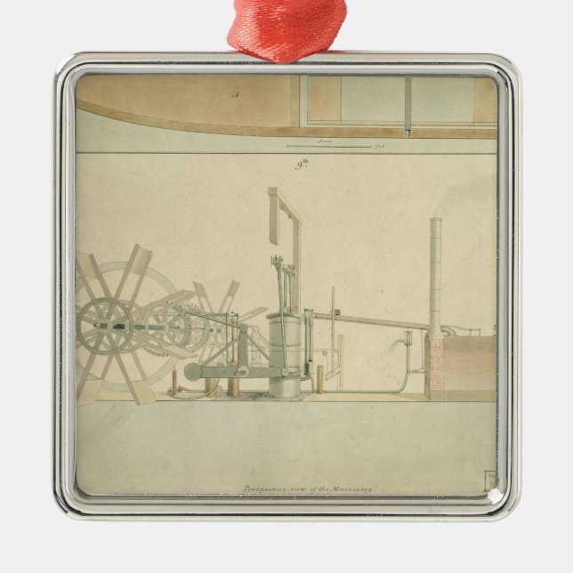 Adorno Metálico Rueda de paletas, opinión de perspectiva de la (Frente)