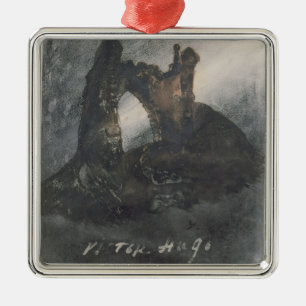 Adorno Metálico Ruinas en Groz-Nez, el jersey, o el arco