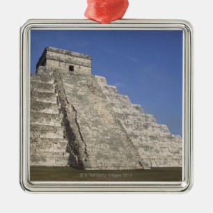 Adorno Metálico Ruinas mayas en Chichen Itza, pirámide de