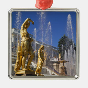 Adorno Metálico Rusia, San Petersburgo, estatuas doradas en el