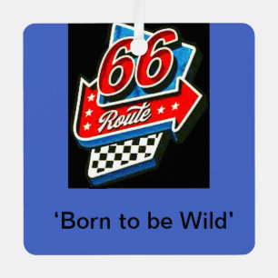Adorno Metálico "Ruta 66"