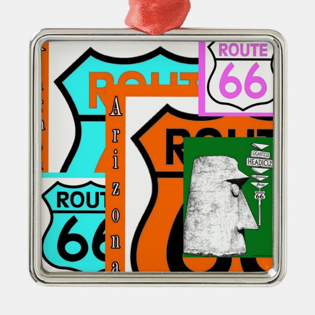 Adorno Metálico Ruta 66 Kingman Giganticus Headicus AZ (Frente)