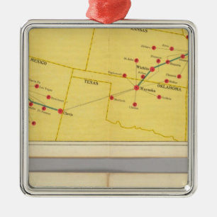 Adorno Metálico Ruta de aire de Los Ángeles a Columbus