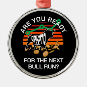 Adorno Metálico RUTA DE CRYPTO BULL ¿Estás listo para Bitcoin?
