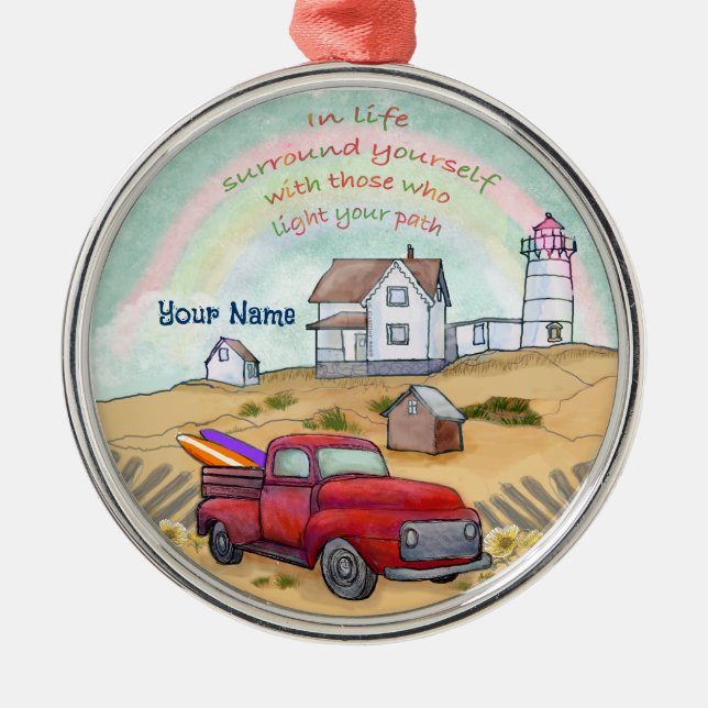 Adorno Metálico Ruta del faro (Frente)