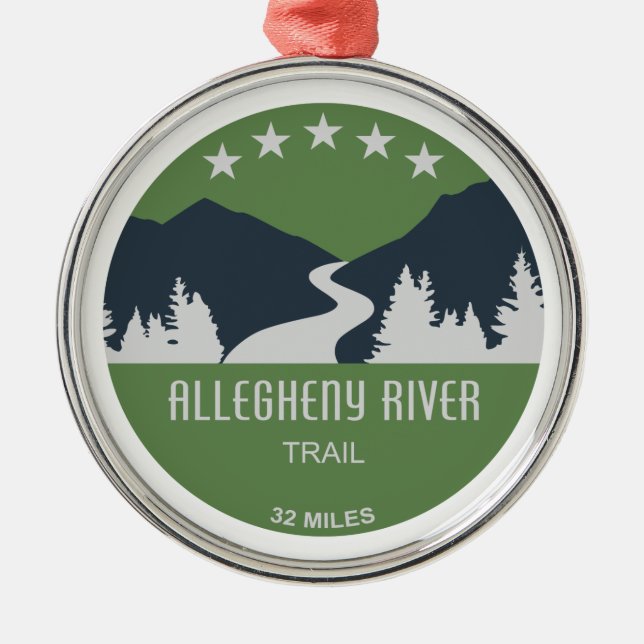 Adorno Metálico Ruta del río Allegheny (Frente)