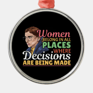 Adorno Metálico Ruth Bader Ginsburg Abogada Feminista Jueza