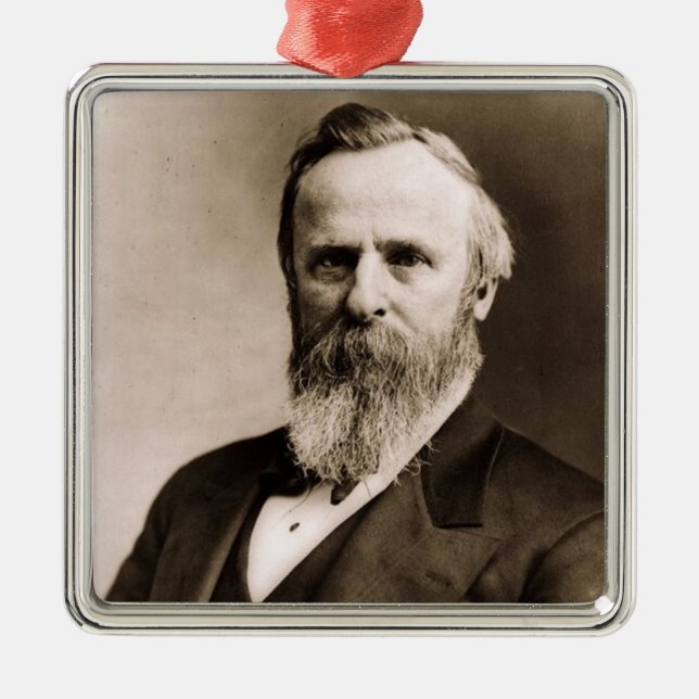 Adorno Metálico Rutherford B. Hayes 19º Presidente (Frente)