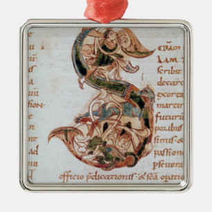 Adorno Metálico S de la inicial de Historiated '