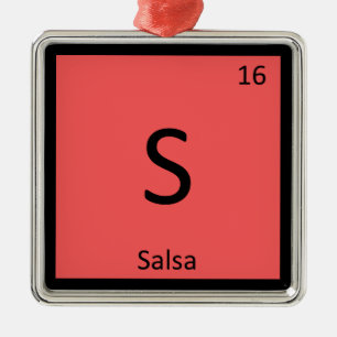 Adorno Metálico S - Tabla Periódica Química de Condimento de Salsa