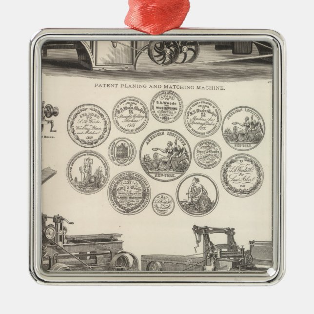 Adorno Metálico SA Woods Machine Company (Frente)