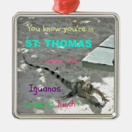 Adorno Metálico Sabes que estás en St. Thomas cuando...