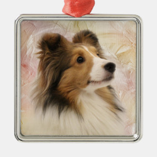 Adorno Metálico Sable Sheltie face