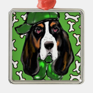 Adorno Metálico Sabueso Basset