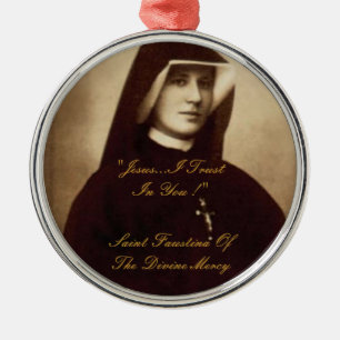 ADORNO METÁLICO SAINT FAUSTINA DE LA DIVINA MERCÍA