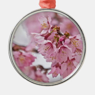 Adorno Metálico Sakura cerezo florece rosa pálido
