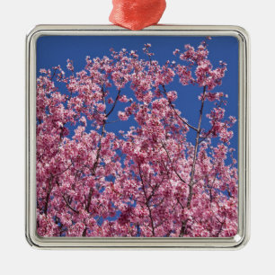 Adorno Metálico Sakura Flor de Cerezo en el Azul