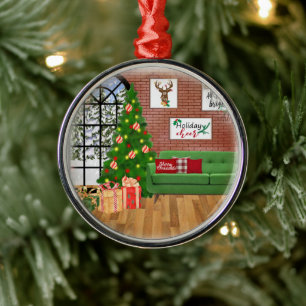 Adorno Metálico Sala de estar para navidades