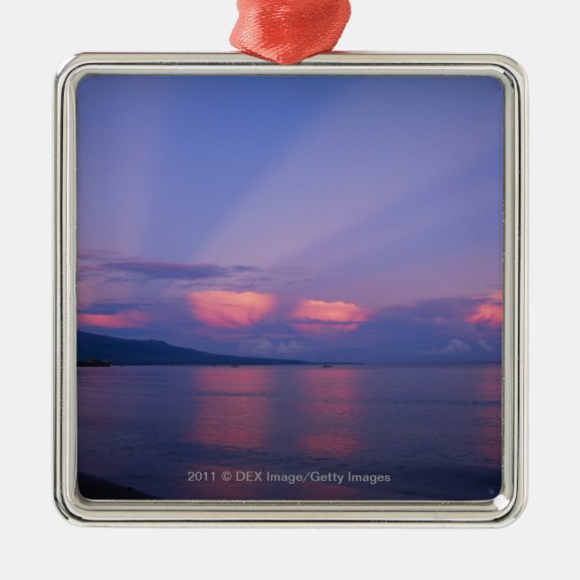 Adorno Metálico Salida del sol sobre el mar (Frente)