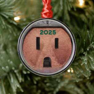 Adorno Metálico Salida eléctrica al aire libre, enchufe