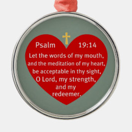 Adorno Metálico Salmo 19:14