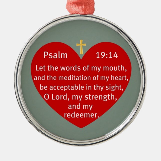 Adorno Metálico Salmo 19:14 (Frente)