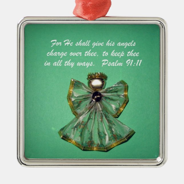 Adorno Metálico Salmo 91:11 (Frente)