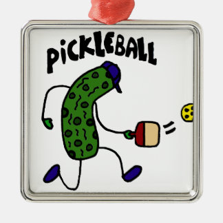 Adorno Metálico Salmuera divertida que juega Pickleball
