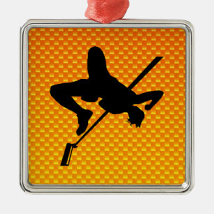 Adorno Metálico Salto de altura amarillo-naranja