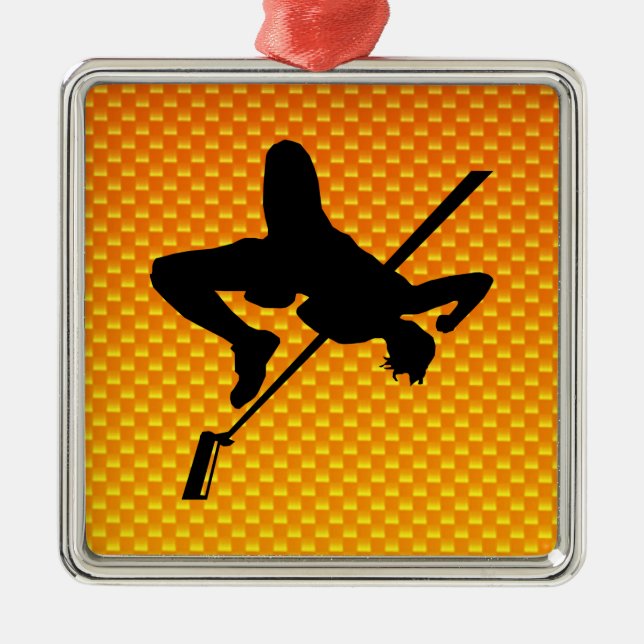 Adorno Metálico Salto de altura amarillo-naranja (Frente)